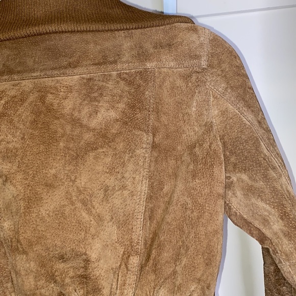 Womens Suede Moto Leather Jacket - Picture 6 of 6